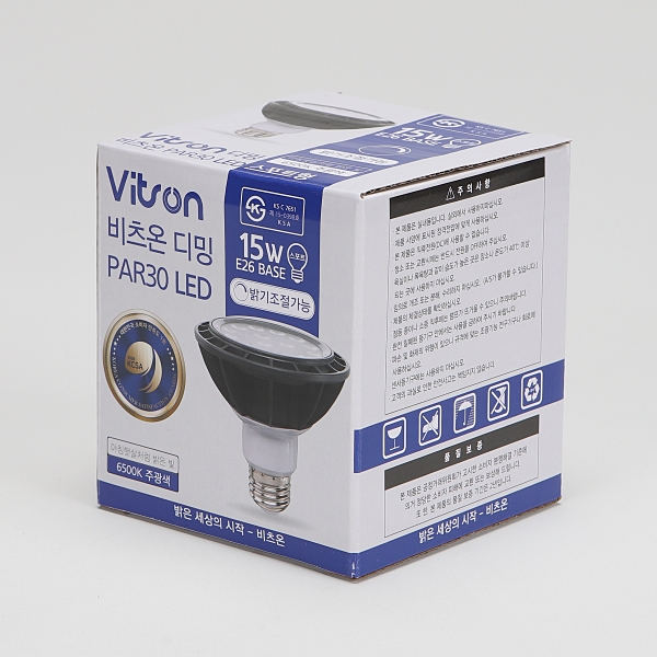 PAR30 LED 디밍 15W 주광 스포트(집중형) KS in-158069 전구 LED전구 가정용전구 전구교체 교체용전구 조명 교체용LED전구 인테리어전구 업소용전구 사무실전구