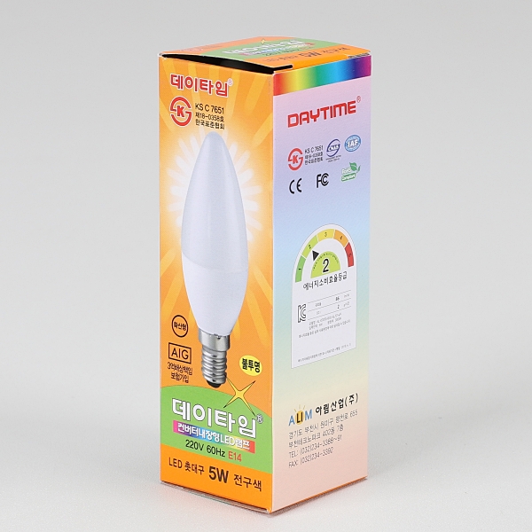 촛대구 LED 5W E14 불투명 전구색 KS in-512886 전구 장식용전구 인테리어전구 촛대구전구 조명 장식조명 인테리어조명 컬러촛대구 촛대조명 촛대전구