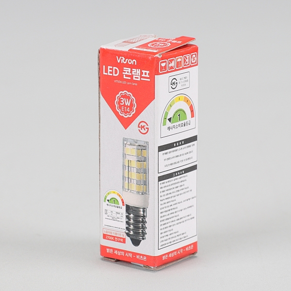 콘 램프 LED 3W E14 전구 KS in-229582 전구 램프 LED전구 LED램프 교체용전구 작업등전구 작업램프 콘전구 실내등 전구교체