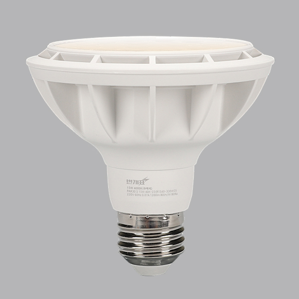 PAR30 LED(신형) 15W 주백 스포트(집중형) KS in-448915 전구 LED전구 내장형전구 내장형LED램프 내정형LED전구 컨버터내장형램프 거실전구 사무실전구