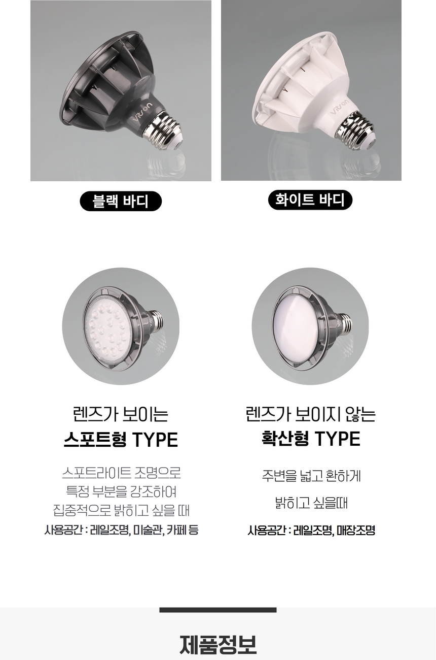 PAR30 LED W 화이트 15W 주백 확산형 in-380868 전구 LED전구 내장형전구 내장형LED램프 내정형LED전구 컨버터내장형램프 거실전구 사무실전구