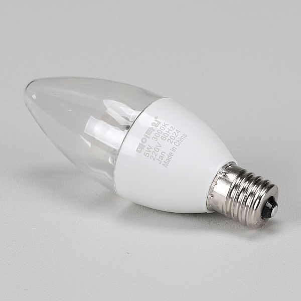 촛대구 LED 5W E17 투명 전구색 KS in-512884 전구 장식용전구 인테리어전구 촛대구전구 조명 장식조명 인테리어조명 컬러촛대구 촛대조명 촛대전구