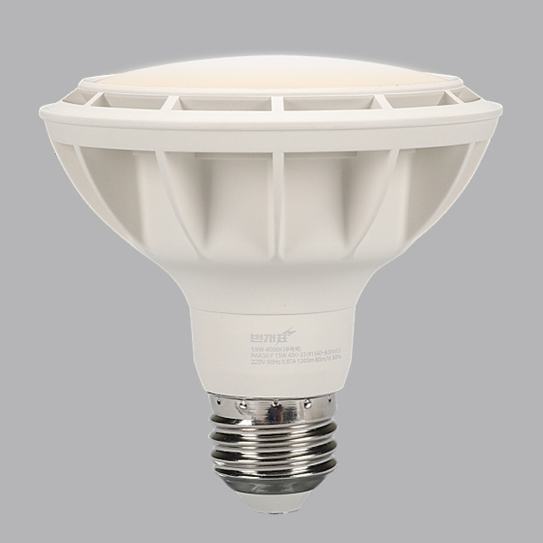 PAR30 LED(신형) 15W 주백 확산 KS in-448918 전구 LED전구 내장형전구 내장형LED램프 내정형LED전구 컨버터내장형램프 거실전구 사무실전구
