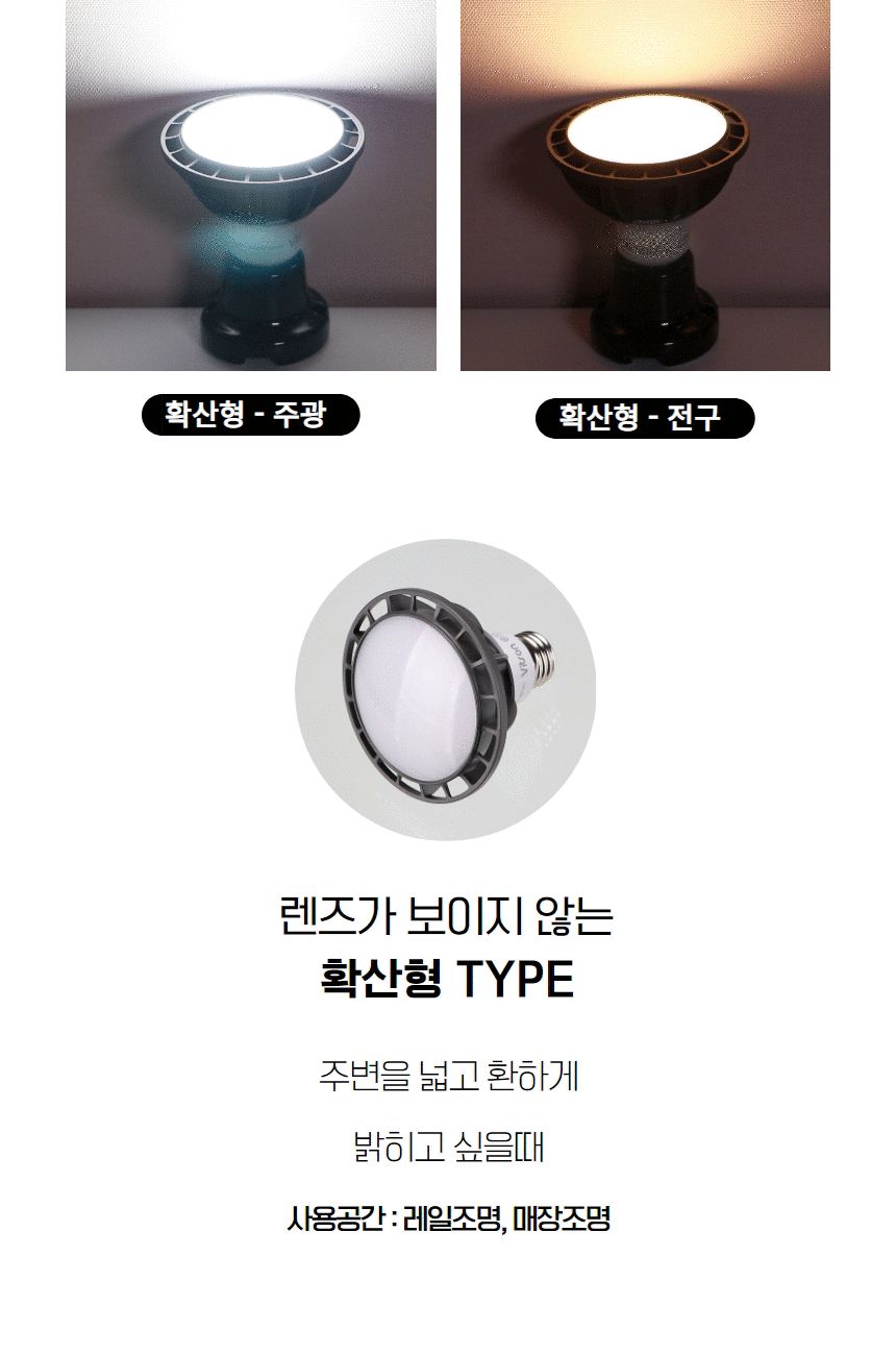 PAR30 LED 디밍 15W 전구 확산 KS in-158070 전구 LED전구 가정용전구 전구교체 교체용전구 조명 교체용LED전구 인테리어전구 업소용전구 사무실전구