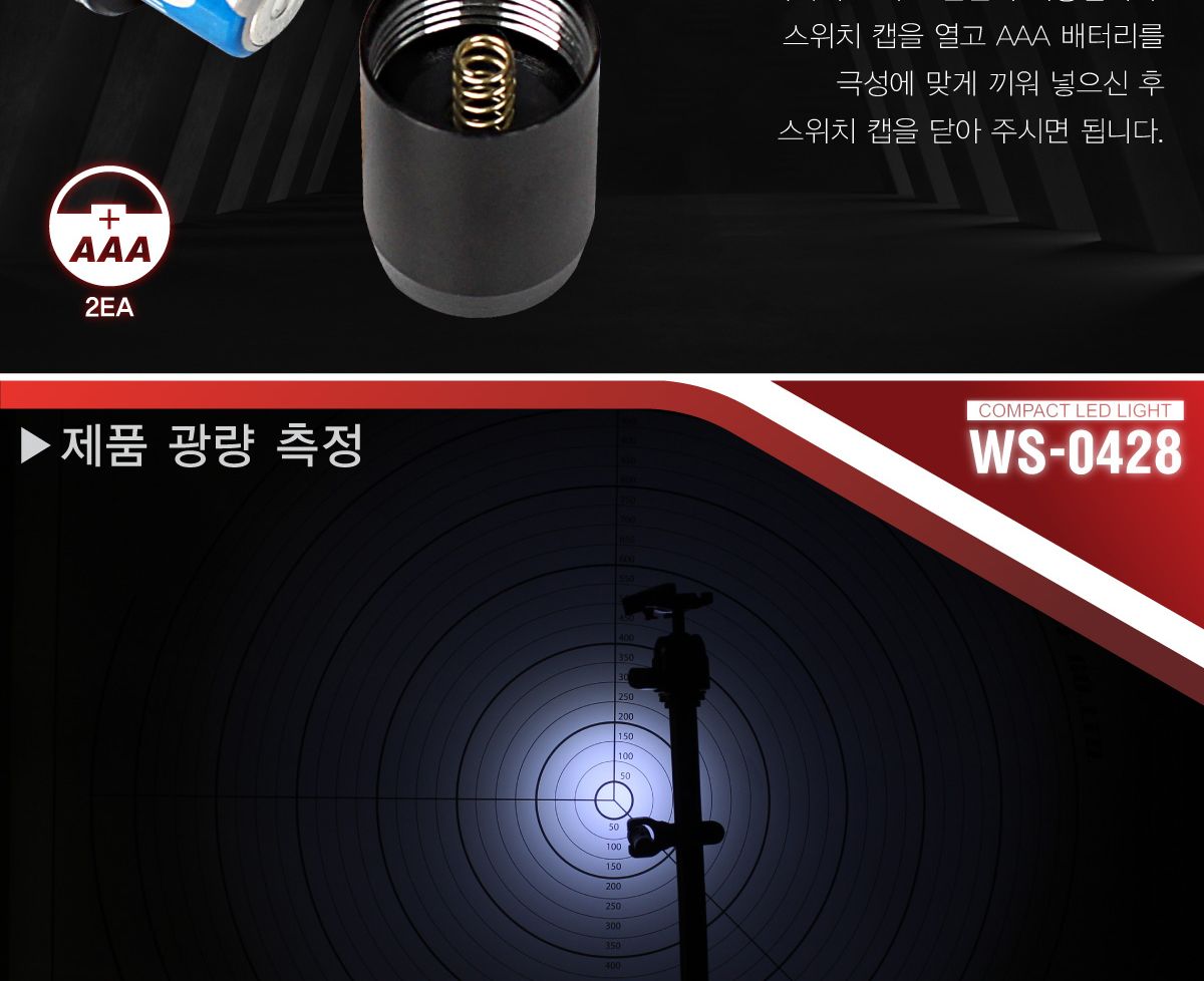 랜턴 LED(손전등) WS-0428 컴팩트(20루멘) in-21062 등산용램프 헤드라이트 밝은손전등 랜턴 캠핑등 손전등 후레쉬 캠핑용품 휴대용렌턴
