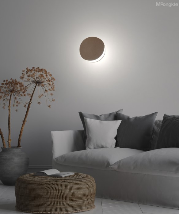 벽등 LED 손톱달 (O) NW-101그레이 5W 전구색 in-371613 벽등 홈인테리어 인테리어조명 인테리어등 인테리어벽등 포인트등 침실등 보조등 방등 인테리어포인트
