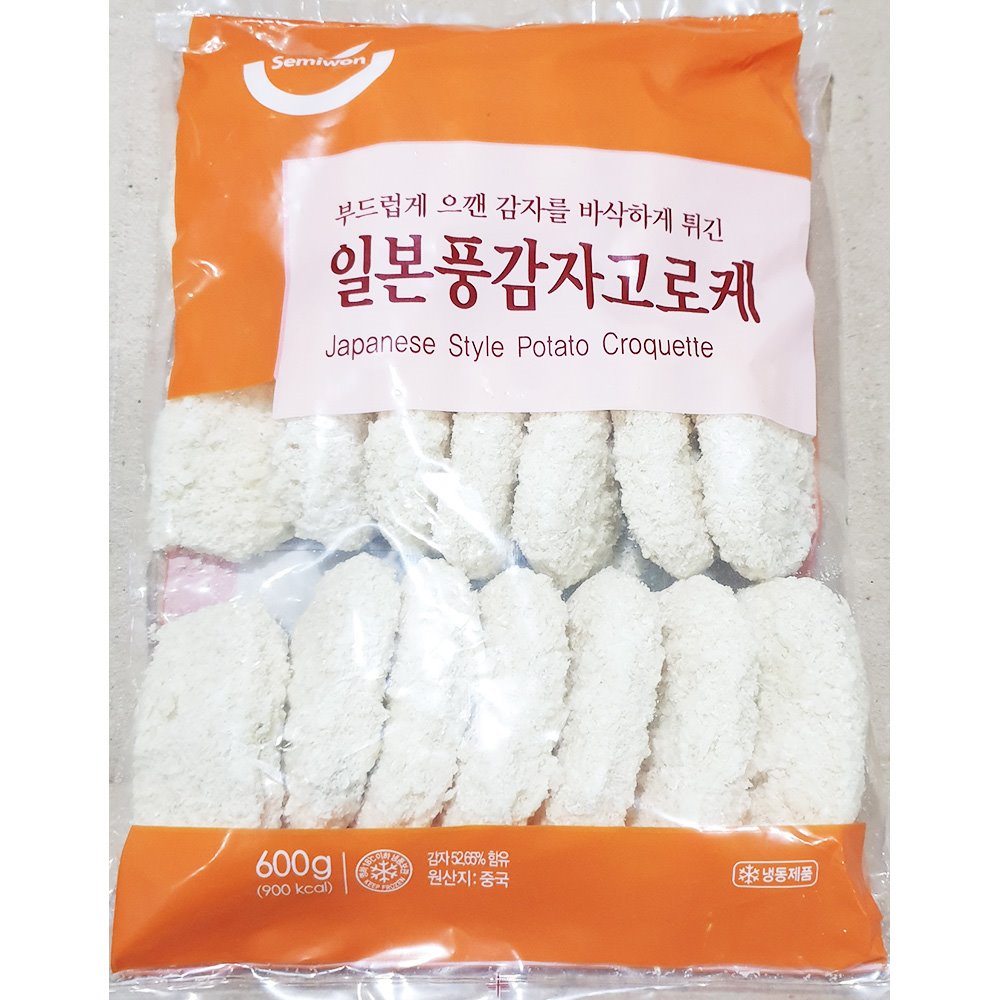 세미원푸드 감자고로케(30g x20개 600g) 고로케 냉동고로케 냉동간식 맛있는고로케 즉석고로케 감자고로케 냉동감자고로케 바삭한감자고로케 감자고로케튀김 고로케튀김