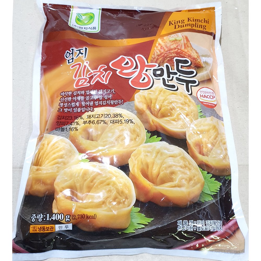 엄지식품 김치왕만두(70g x20개 1.4k) X6 김치만두 냉동만두 즉석만두 맛있는만두 김치왕만두 냉동김치왕만두 즉석김치왕만두 맛있는김치왕만두 냉동식품 간편만두