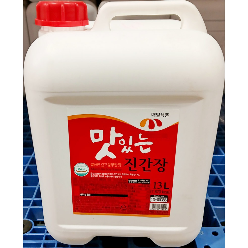 매일식품 진간장 13L 맛있는 13k 간장 조미료 맛있는간장 소스 간장소스 업소용간장 식자재 식자재유통 가게용 식당용 음식 조리 주방 요리간장 대용량