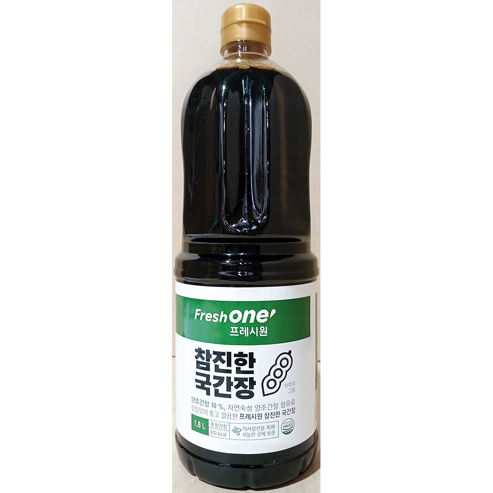 프레시원 국간장 1.8L 간장 조미료 맛있는간장 소스 간장소스 업소용간장 식자재 식자재유통 가게용 식당용 음식 조리 주방 요리간장 대용량