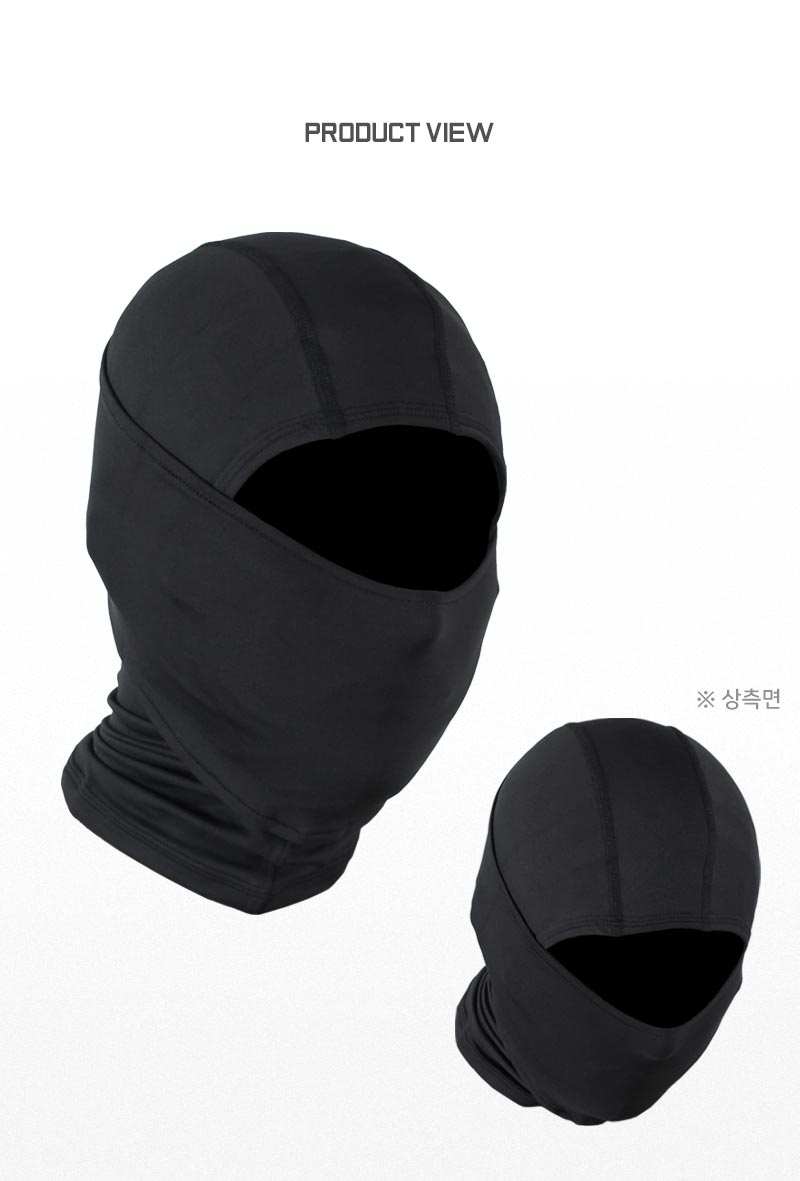 (MH-BASIC BLACK) 베이직 블랙 방한 세미기모 바라클라바/넥워머/자전거마스크/스포츠마스크/매쉬마스크/넥