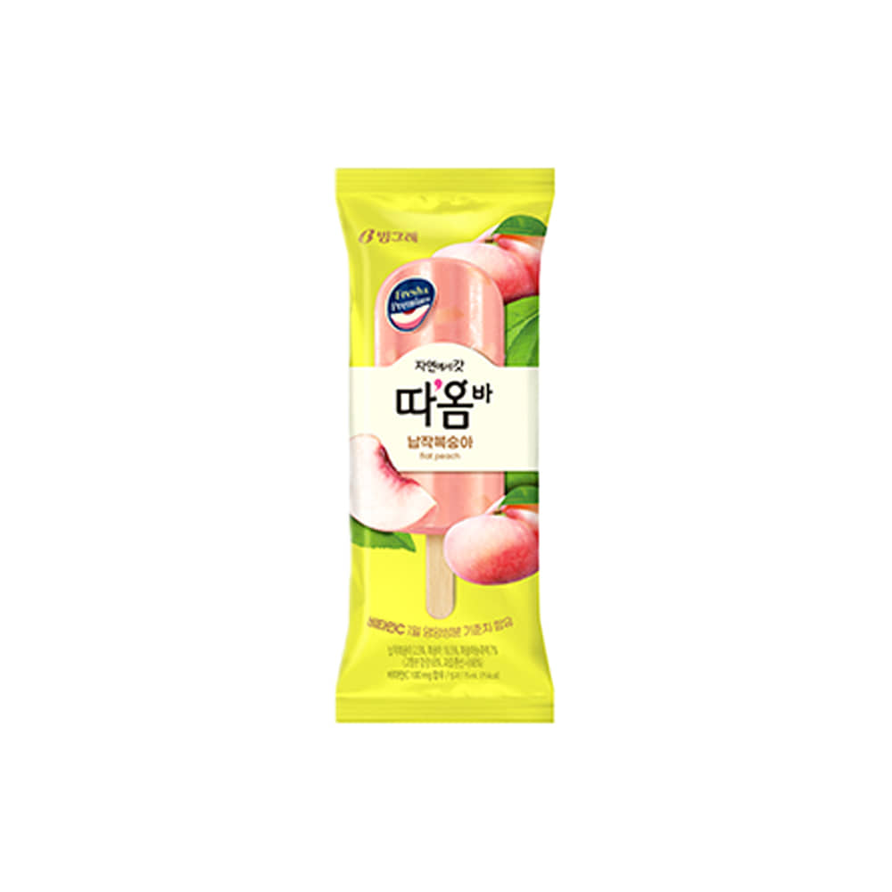 빙그레) 따옴바 납작복숭아 1박스 (40개입) 아이스크림 과일아이스크림 과일맛아이스크림 복숭아아이스크림 복숭아맛아이스크림 막대아이스크림 스틱아이스크림 맛있는아이스크림 시원한아이스크림 여름간식