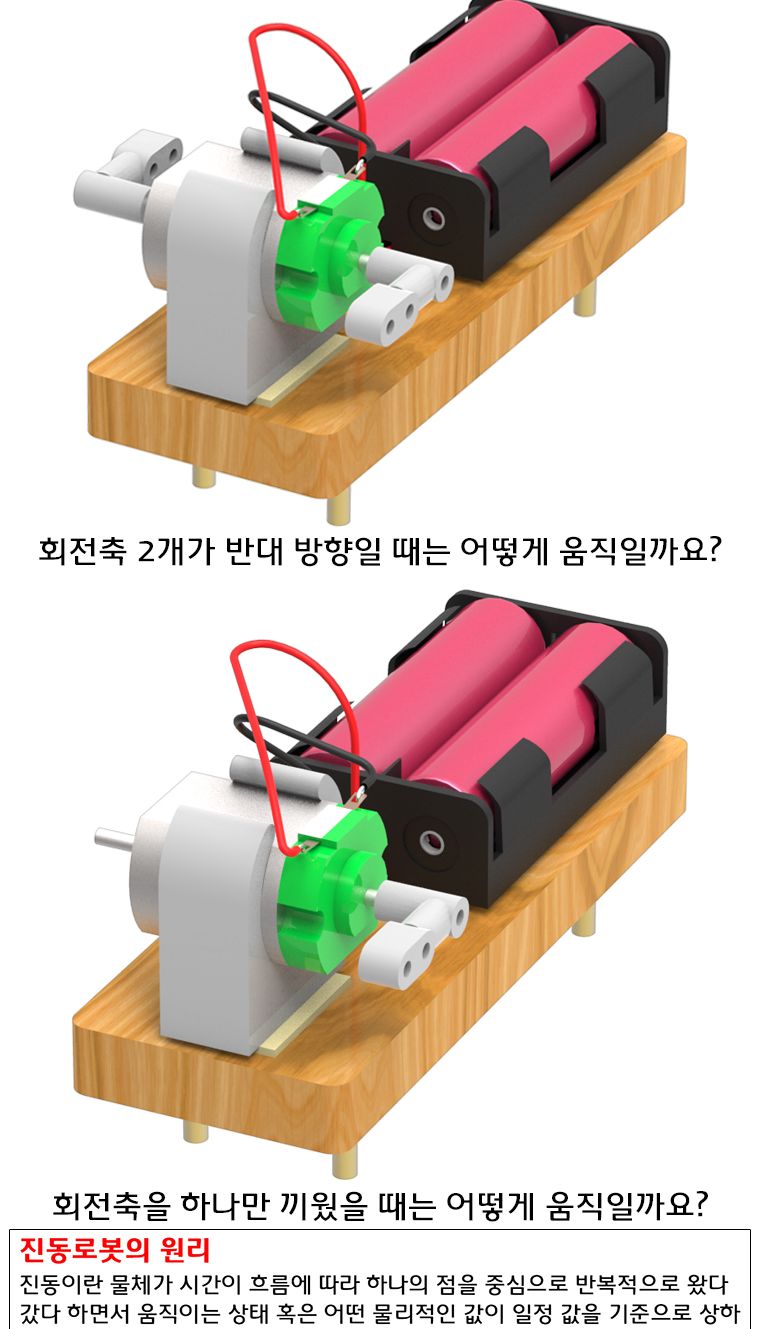 뉴 더블 축 진동로봇 만들기/로봇/로보트/로봇만들기/로보트만들기/과학로봇/과학로보트/과학교구/진동로봇