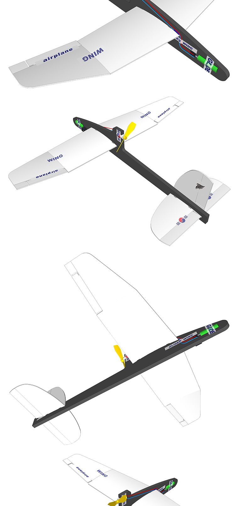 뉴 스탠다드 전동글라이더 만들기/전동글라이더/전지글라이더/글라이더/비행기완구/작동비행기/비행기조립/