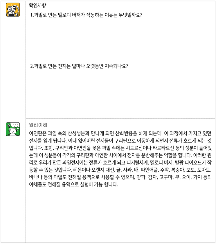 향앤미과학 과일 전지 만들기 멜로디 버저 1인용/과학교구/과학실험/과학실험교구/과학실험키트/과학학습교