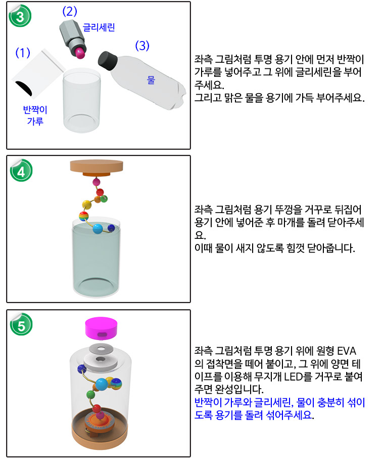 뉴 LED 태양계 행성 워터볼/교구/과학교구/학습교구/만들기놀이/만들기학습/만들기교구/만들기도구/과학도