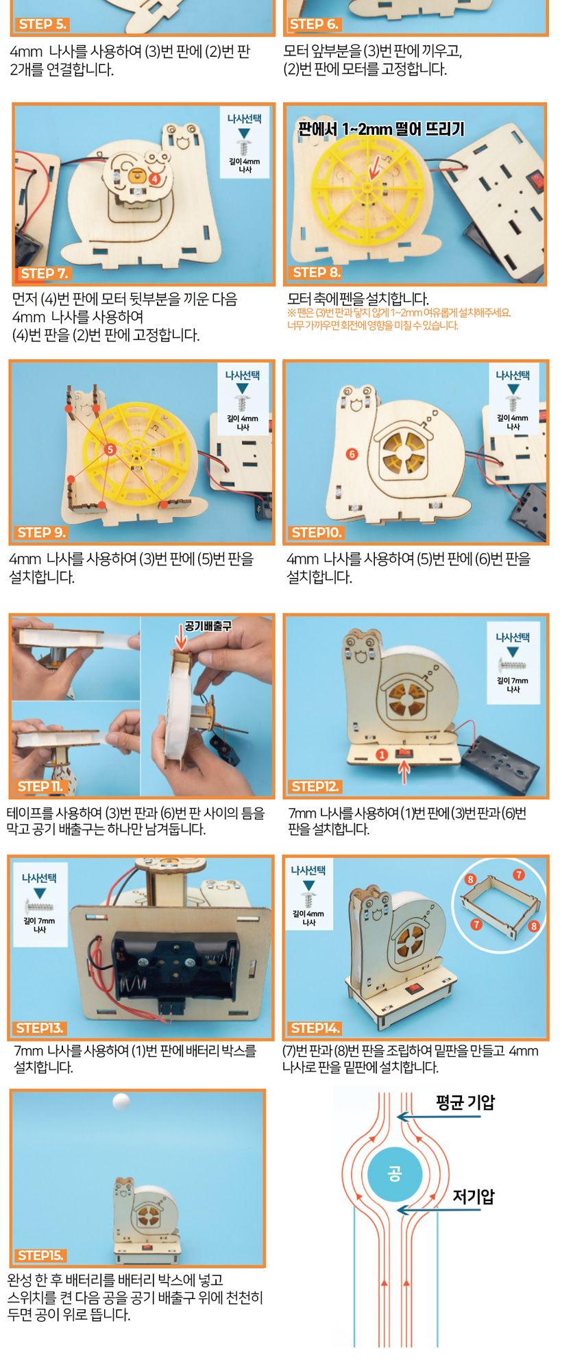 티처스 STEAM 바람부는 달팽이 만들기 E-43 X 5SET 바람부는달팽이 바람부는달팽이만들기 달팽이 달팽이만들기 과학조립키트 과학상자 과학장난감 과학교구 과학놀이 과학키트 과학학습키트