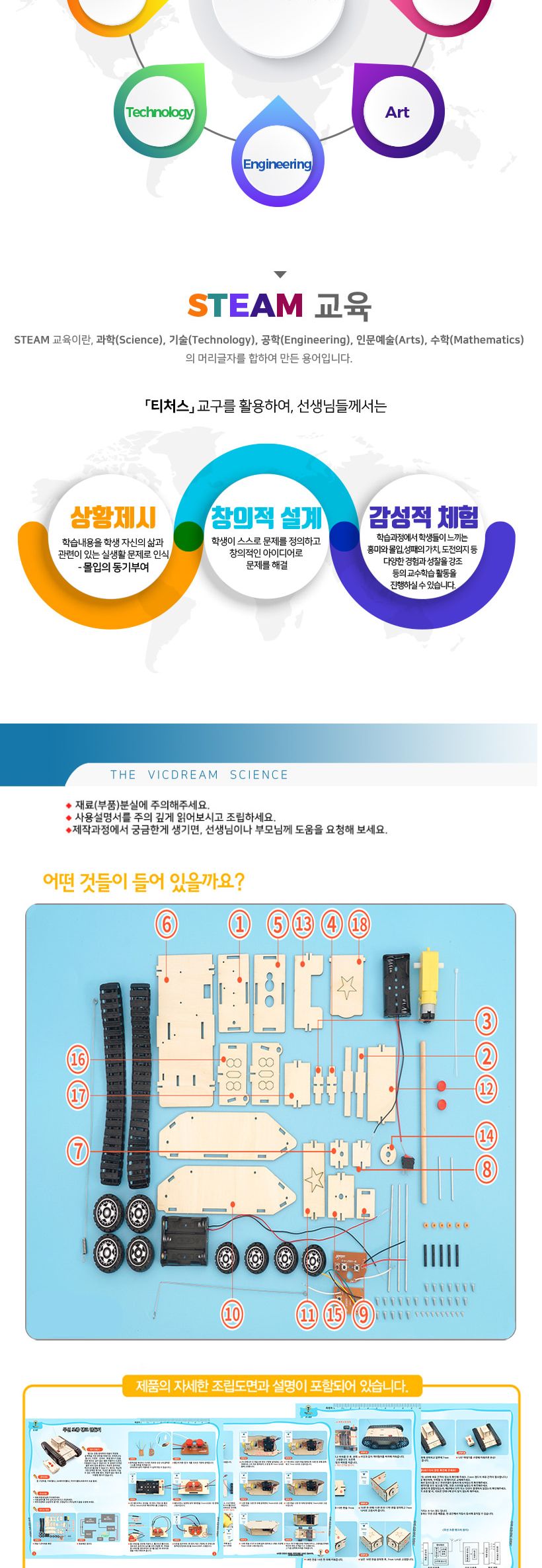 티처스 STEAM 무선 조종 탱크 만들기 (C-37) X 5SET 조종차 DIY조종차 조종차만들기 조종차키트 과학만들기 학습용만들기 교육용만들기 만들기세트 조종차만들기세트 과학교구