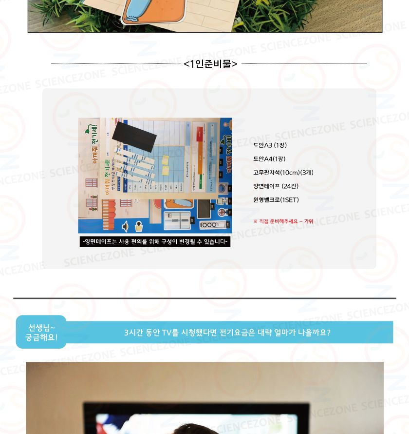 아껴줘전기세 5인용 초등과학실험키트 키즈과학실험 어린이과학실험 초등교과실험 초등전기의이용단원 중등전기와자기단원 전류와전압실험 전기세계산 소비전력실험 전기세과학실험 전기요금학습