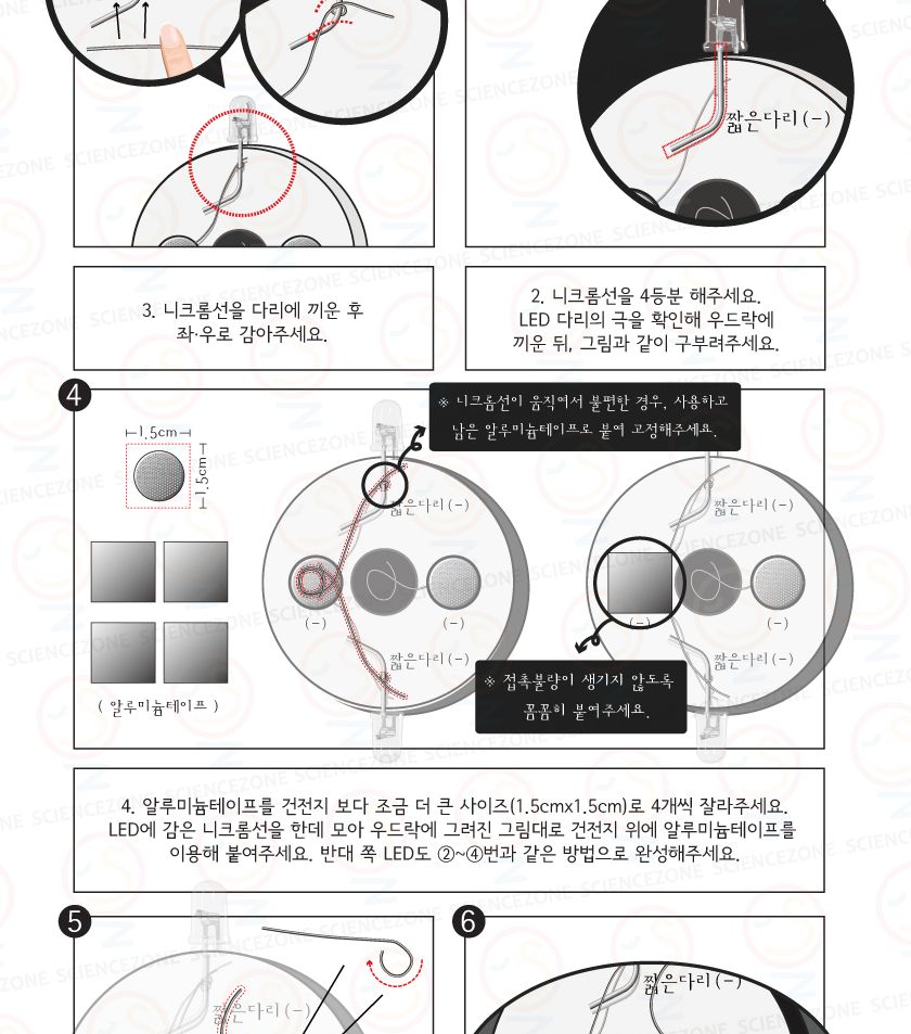 붙이면반짝반짝 자이로팽이 5인용 초등과학실험키트 자이로드롭원리키트 자석원리학습 전자기유도원리학습 전자기유도원리키트 자이로팽이키트 자이로팽이만들기 DIY자이로팽이 키즈과학실험 어린이과학실험 초등교과실험