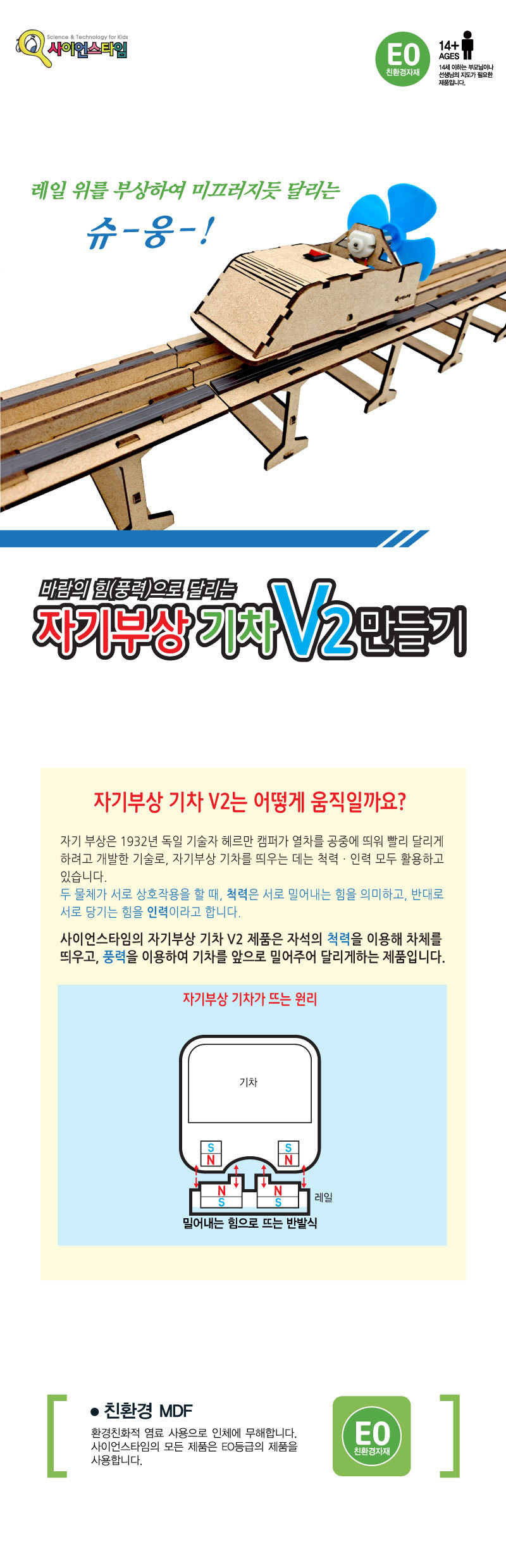 자기부상 기차 V2 만들기 과학교구 과학만들기 과학준비물 자기부상기차 자기부상기차만들기 기차 기차장난감 장난감기차 기차놀이 기차만들기