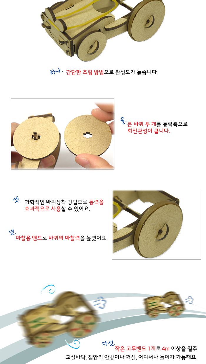 K3 탄성 레이싱 카 만들기 교육 실험키트 초등과학교구 어린이과학교구 키즈과학교구 탄성레이싱차만들기 고무줄레이싱카만들기 탄성이용차만들기 탄성체탐구 탄성체학습 어린이탄성카만들기 학원실험교구