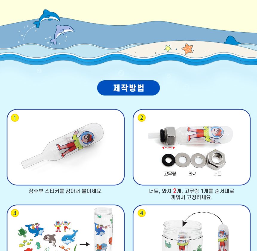 해저탐사 잠수정 만들기 2인 세트 3학년물질의상태실험 잠수함의원리실험 잠수함원리학습 초등교과실험 초등교과학습 DIY잠수정 초등과학교구 어린이과학교구 키즈과학교구 잠수정실험