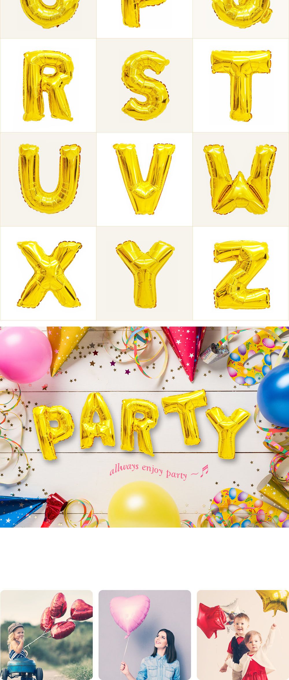 Party Club 알파벳은박풍선(소.골드) 은박풍선 파티용풍선 파티용품 촬영용풍선 촬영소품 파티소품 파티장식 장식풍선 예쁜풍선 꾸미기풍선
