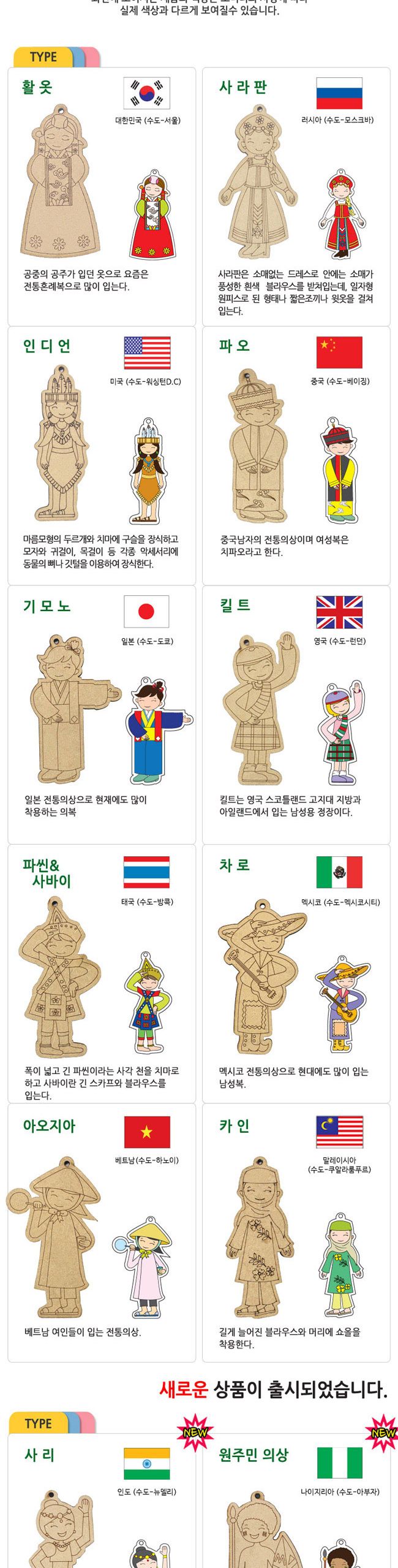 (우드아트) 세계민족의상 열쇠고리-소옵(사우디아라비아) 열쇠고리만들기 키링만들기 키홀더만들기 만들기놀이 열쇠고리 열쇠홀더 키링 키홀더