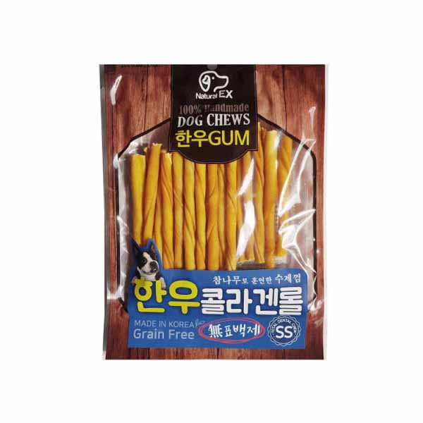 네츄럴EX 콜라겐 SS/한우콜라겐껌/한우콜라겐롤/한우껌/강아지껌/개껌/애견간식/강아지간식/강아지간식껌/
