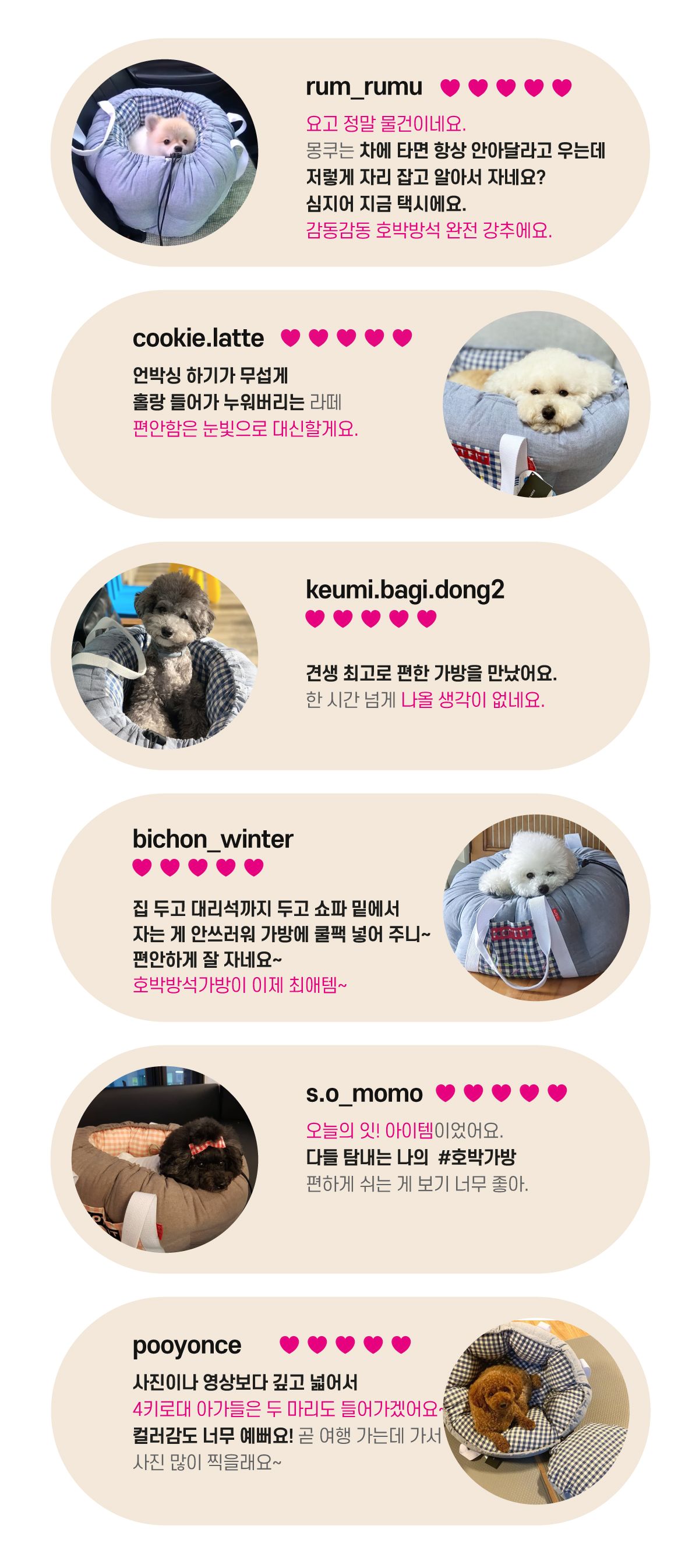(러브핫핏) 호박방석 카시트 + 쿠션 세트 (핑크 아이보리)/강아지쿠션/호박방석/강아지이동가방/강아지캐리