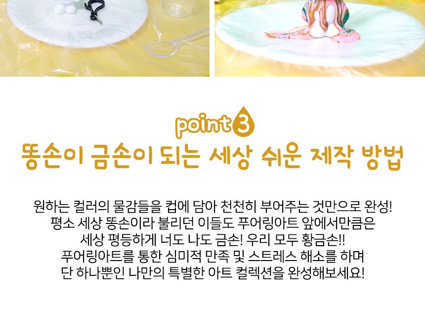 푸어링 아트토끼 키링 만들기 세트 - 솜사탕 세트 페인트아트 아트페인트 푸어링페인트아트 아트재료 공예재료 작품만들기 나만의키링 키링만들기 나만의키홀더 열쇠고리만들기