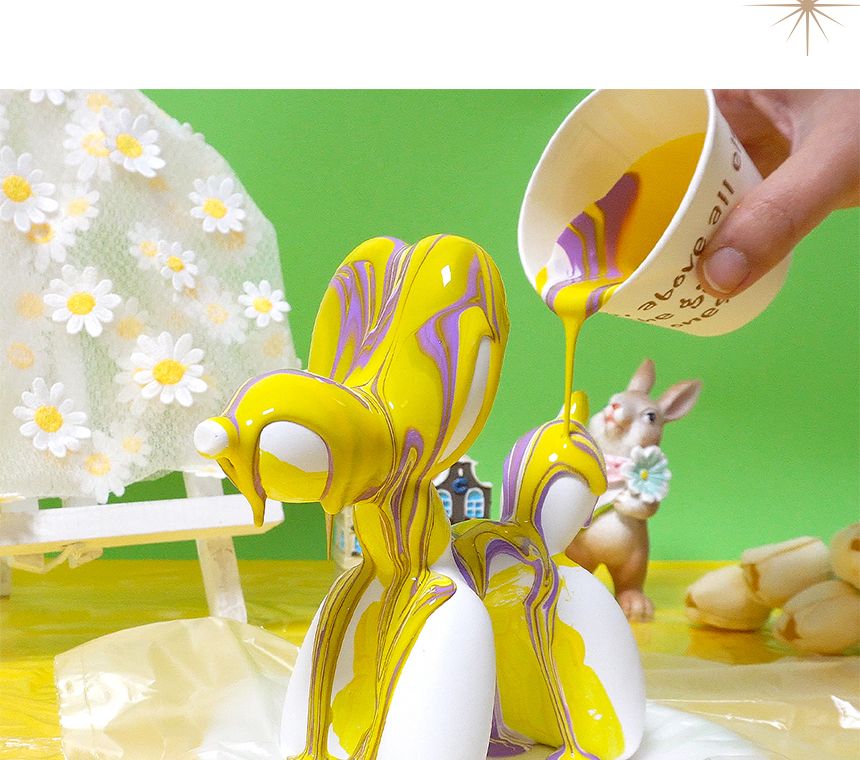 푸어링 아트 벌룬도그 17cm 푸어링아트 풍선개푸어링아트 페인트아트 아트페인트 푸어링페인트아트 아트재료 공예재료 작품만들기 오브제만들기 벌룬도그푸어링아트