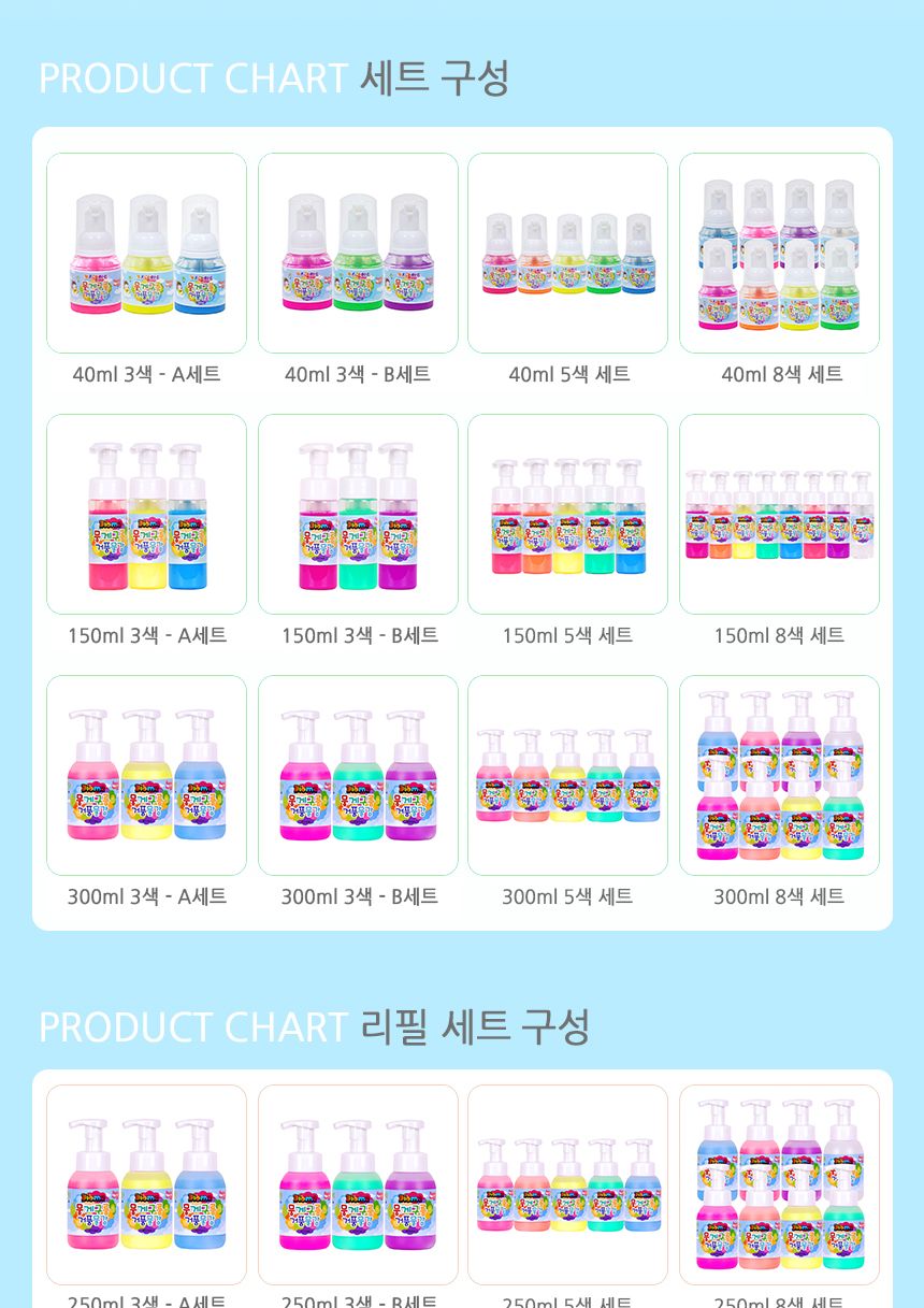 뭉게구름 거품물감 150ml 낱색 거품물감 물감놀이 구름물감 미술놀이 어린이물감 놀이물감 형광물감 입체놀이물감 잘지워지는물감 워셔블물감