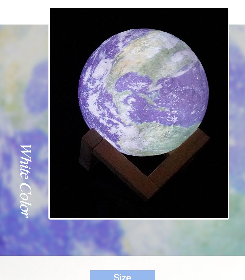 지구 무드등 (Earth Lamp)15 cm( 단색 ) 수유등 취침등 무드등 캠핑무드등 인테리어무드등 갬성무드등 인테리어조명 인테리어수면등 갬성수면등 방꾸미기 집들이선물