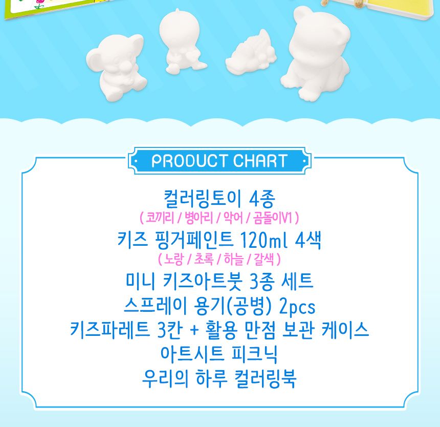 레인보우 컬러링프렌즈 - RCF1( 코끼리 병아리 악어 곰돌이V1 ) 컬러링 컬러링토이 핑거페인트 미술놀이 어린이미술놀이 색칠놀이 3D컬러링토이 컬러링북 어린이컬러링북 키즈아트시트