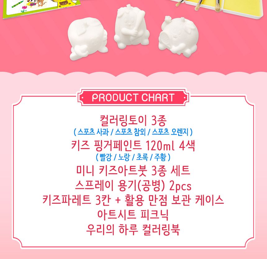 레인보우 컬러링프렌즈 - REXF( 스포츠 사과 스포츠 참외 스포츠 오렌지 ) 컬러링 컬러링토이 핑거페인트 미술놀이 어린이미술놀이 색칠놀이 3D컬러링토이 컬러링북 어린이컬러링북 키즈아트시트