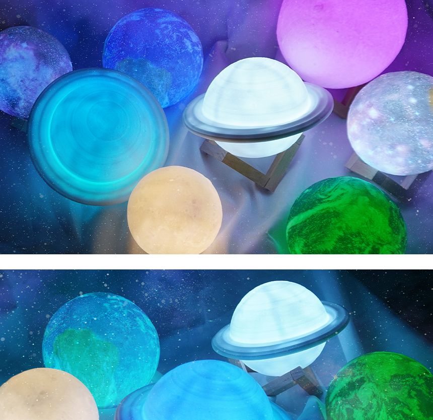 새턴 무드등 (Mars Lamp)18 cm( 7색 ) 새턴무드등 감성무드등 새턴모양무드등 행성무드등 수면등 취침등 수유등 다용도무드등 인테리어무드등 무선무드등 인테리어조명