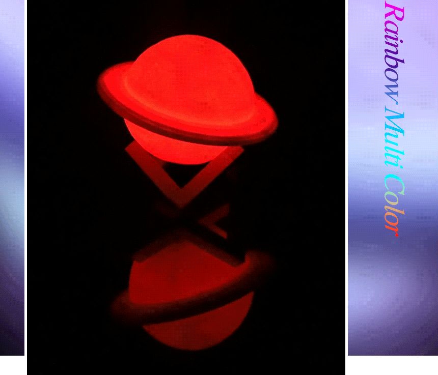 새턴 무드등 (Mars Lamp)18 cm( 7색 ) 새턴무드등 감성무드등 새턴모양무드등 행성무드등 수면등 취침등 수유등 다용도무드등 인테리어무드등 무선무드등 인테리어조명