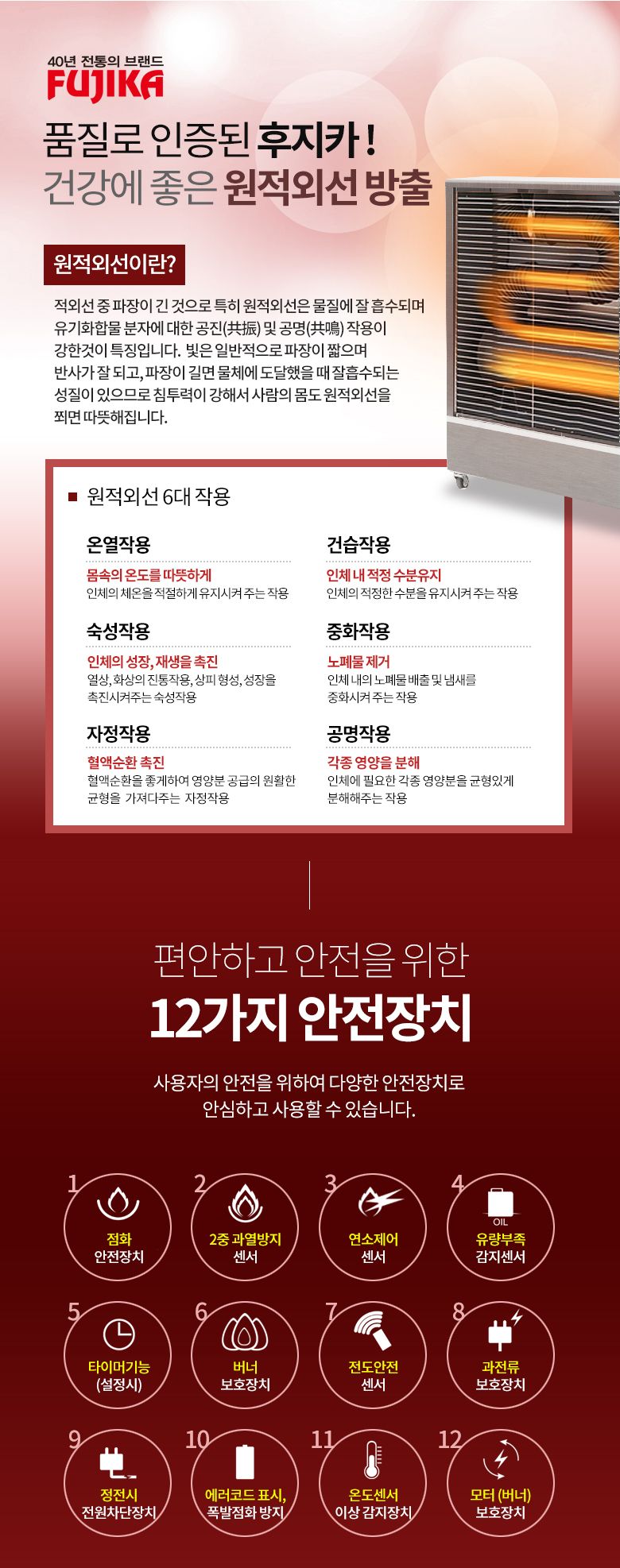 ms 원적외선 후지카 백등유 튜브히터 FU-20000 난방 히터/히터/전기히터/전기스토브/소형히터/세라믹히터/