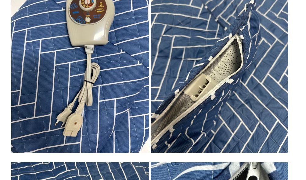 더크린 전기요 헤링본블루 고급 중 워셔블 세탁가능/전기장판/전기요/장판/겨울장판/거실장판/침대전기장판