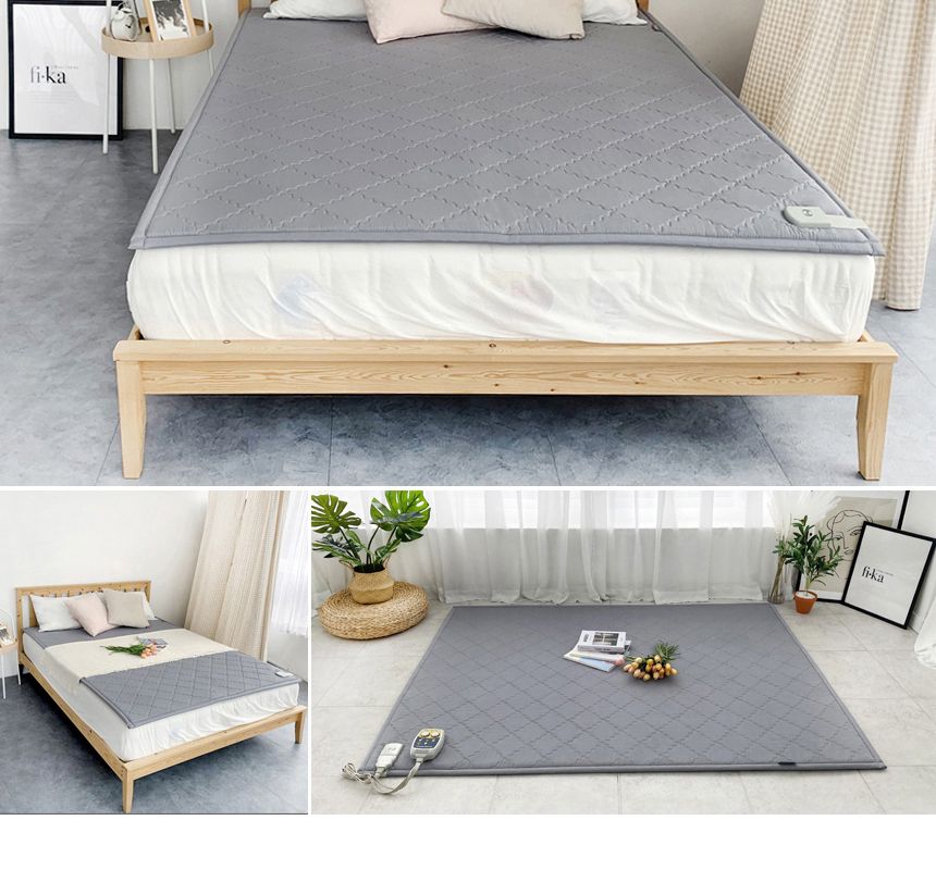(시티그레이) 탄소매트 침대 온열 숯 싱글 1인용 분리난방 면/전기장판/전기요/장판/겨울장판/거실장판/침