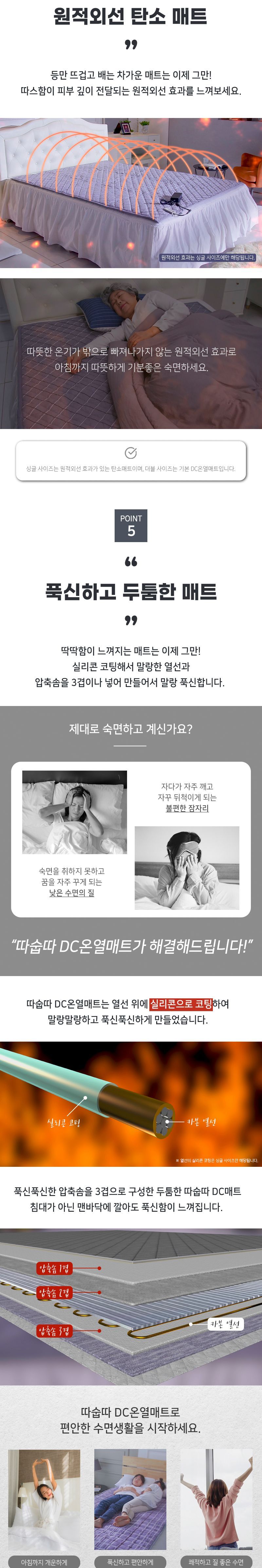 따숩따 DC24V 탄소 카본 온열 매트 싱글/탄소카본매트/카본매트/탄소온열매트/탄소매트/전기장판/전기매트/