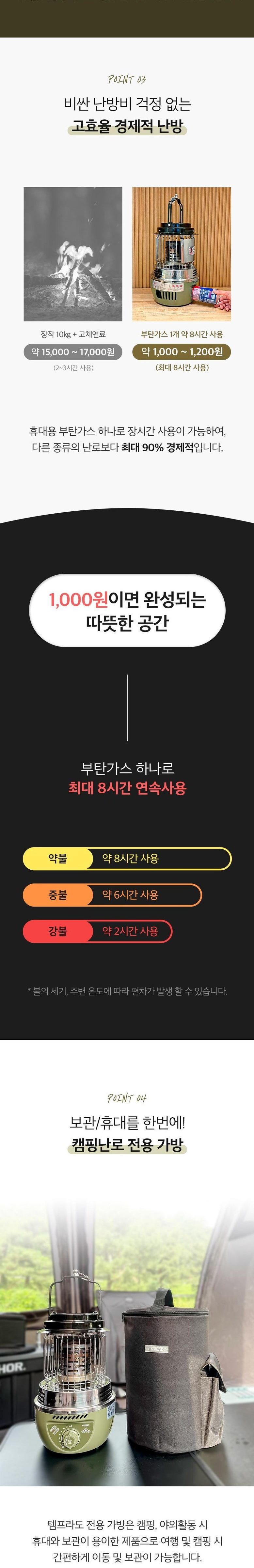 KRUGER KRGH-2101K 템프라도 이동형 가스 히터/가스히터/가스난로/난로/히터/난방기/가스난방기/캠핑히터/