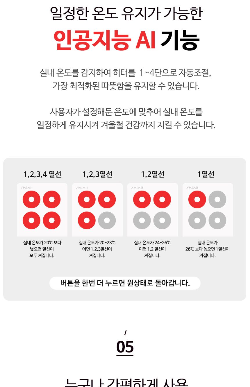 신일 에코 큐브 하이라이트 히터 4구 SEH-F5500HFH/저소음히터/하이라이트히터/무취히터/가정용히터/실내히