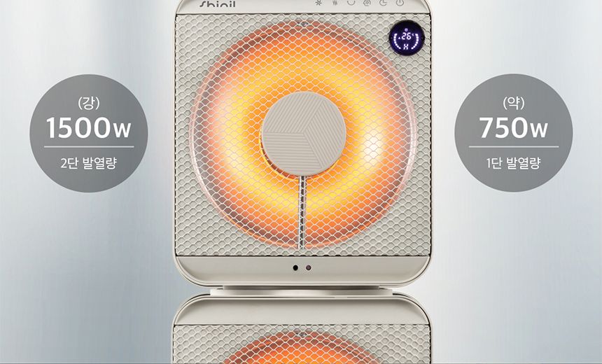 신일 에코 큐브 하이라이트 히터 2구 SEH-F1500HLB/자동온도조절히터/2단전기히터/다용도히터/가정용히터/