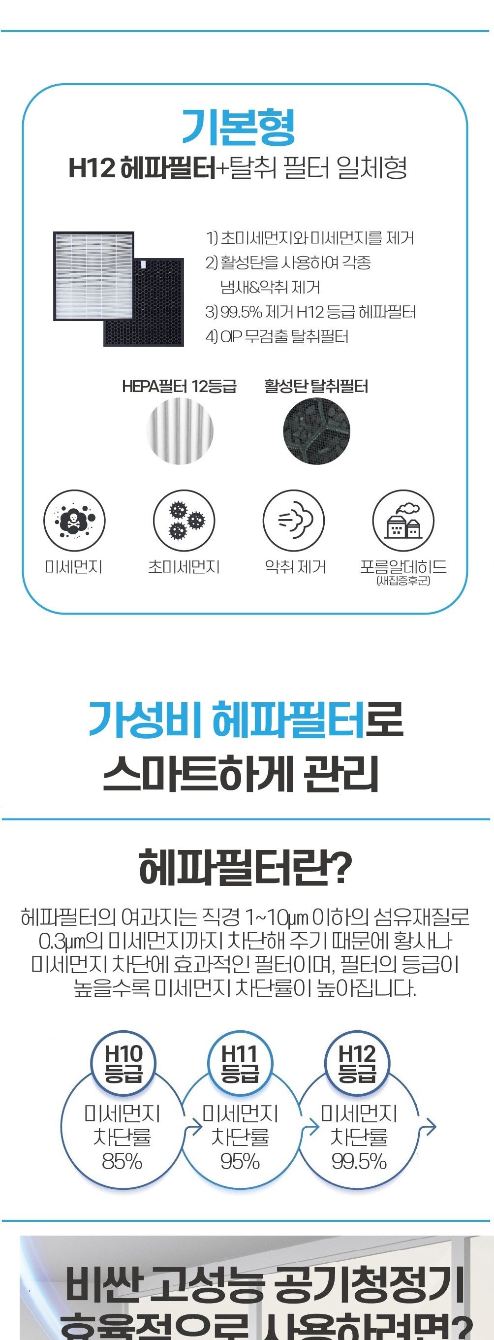 삼성CFX-A100D AX020FCVNDD 공기청정기필터 호환/필터/헤파청정기/공기청정기필터/필터교체/간편교체/공기