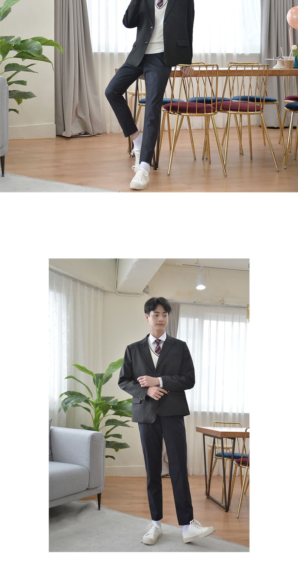 교복몰 차콜 네이비 라인 자켓 남자 교복 학생복 남성교복자켓 남자교복자켓 투버튼교복자켓 남성교복재킷 남자교복재킷 심플교복자켓 학생교복자켓 남학생교복마이 남자교복마이 테마교복마이 코스튬교복마이 테마의상교복자켓