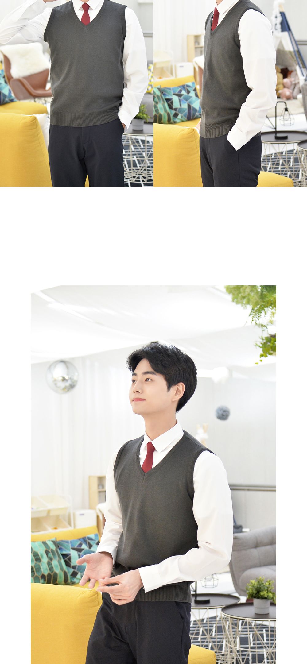 교복몰 보풀방지 그레이 교복조끼 남자 교복 학생복 남자교복조끼 남성교복조끼 테마남성교복 교복의상조끼 테마교복베스트 남자교복의상 남자코스튬교복조끼 코스튬플레이남자교복 교복코스프레조끼 남자회색교복조끼