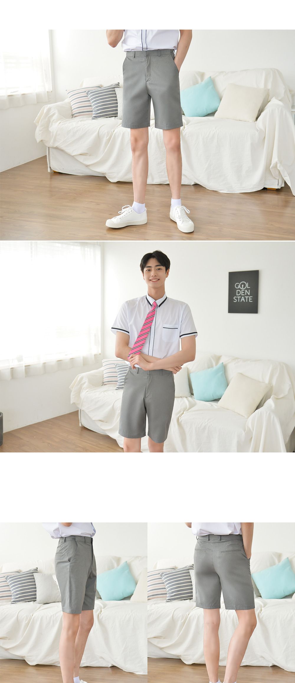 교복몰 남자 스판 교복 반바지 연그레이 빅사이즈 스판교복반바지 반바지 교복반바지 반바지교복 남자교복 남자교복바지 남학생교복 학생교복 학생복 교복바지 교복팬츠